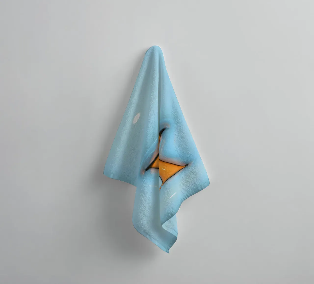 Bubblegum Inflate Initialen X Blau Handtuch von Malou-Studio