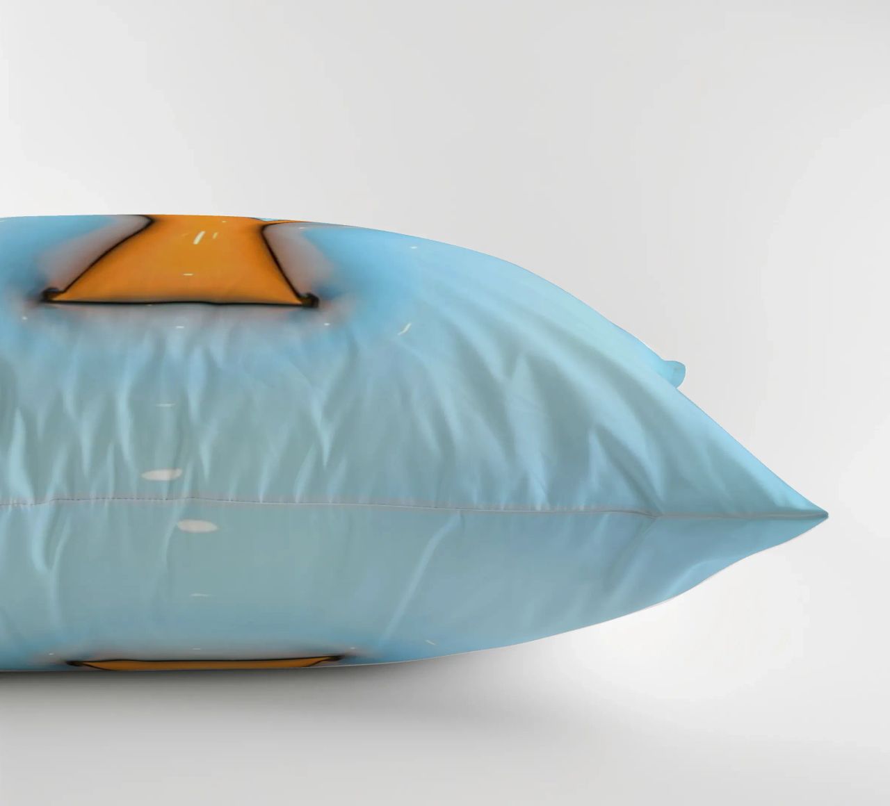 Bubblegum Inflate Initials Y Blue decorative cushion by Malou-Studio