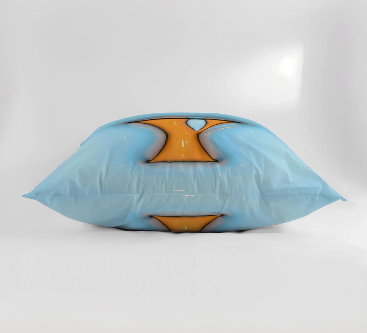 Bubblegum Inflate Initials Y Blue decorative cushion by Malou-Studio