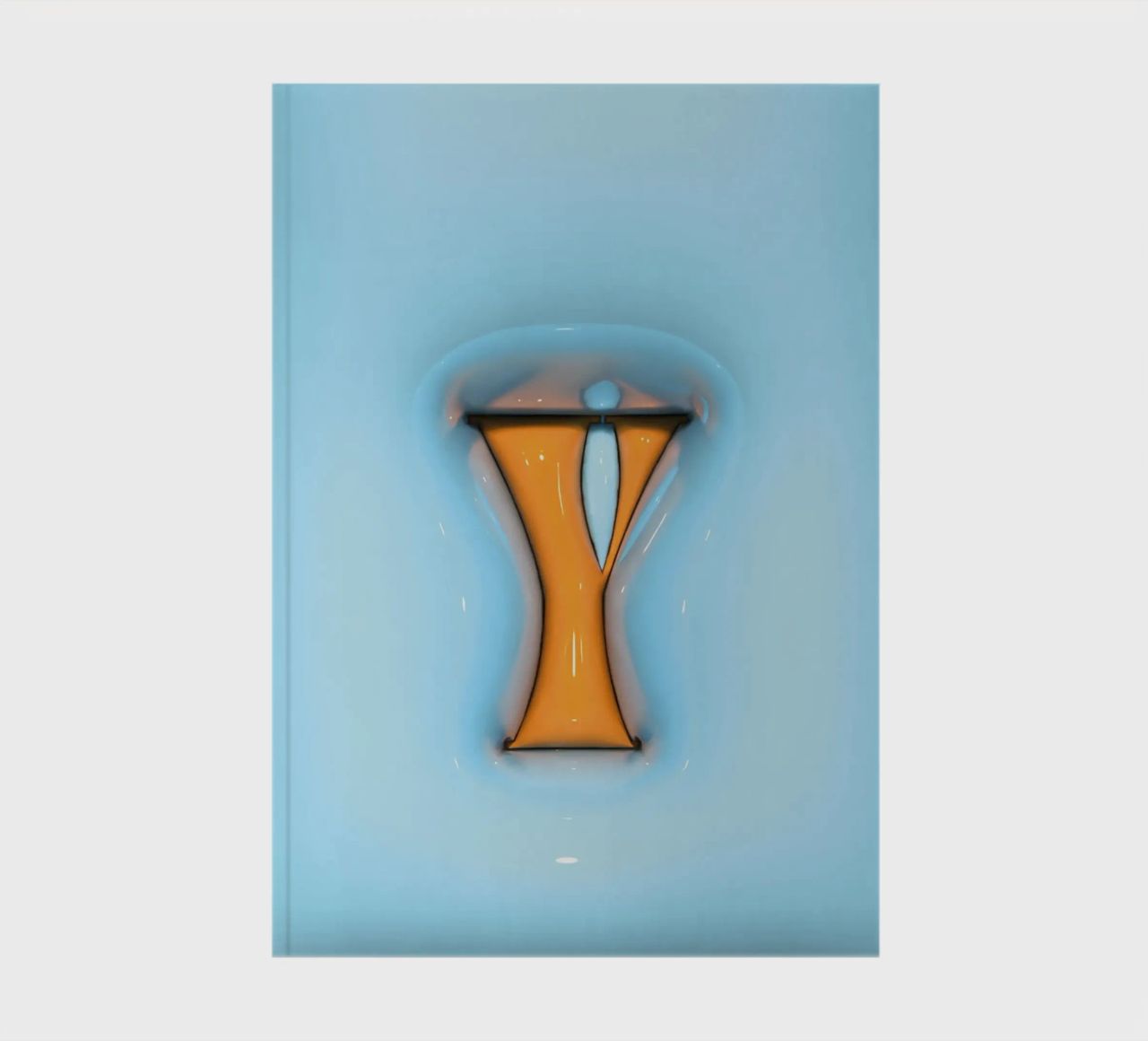 Bubblegum Inflate Initials Y Blue notebook by Malou-Studio