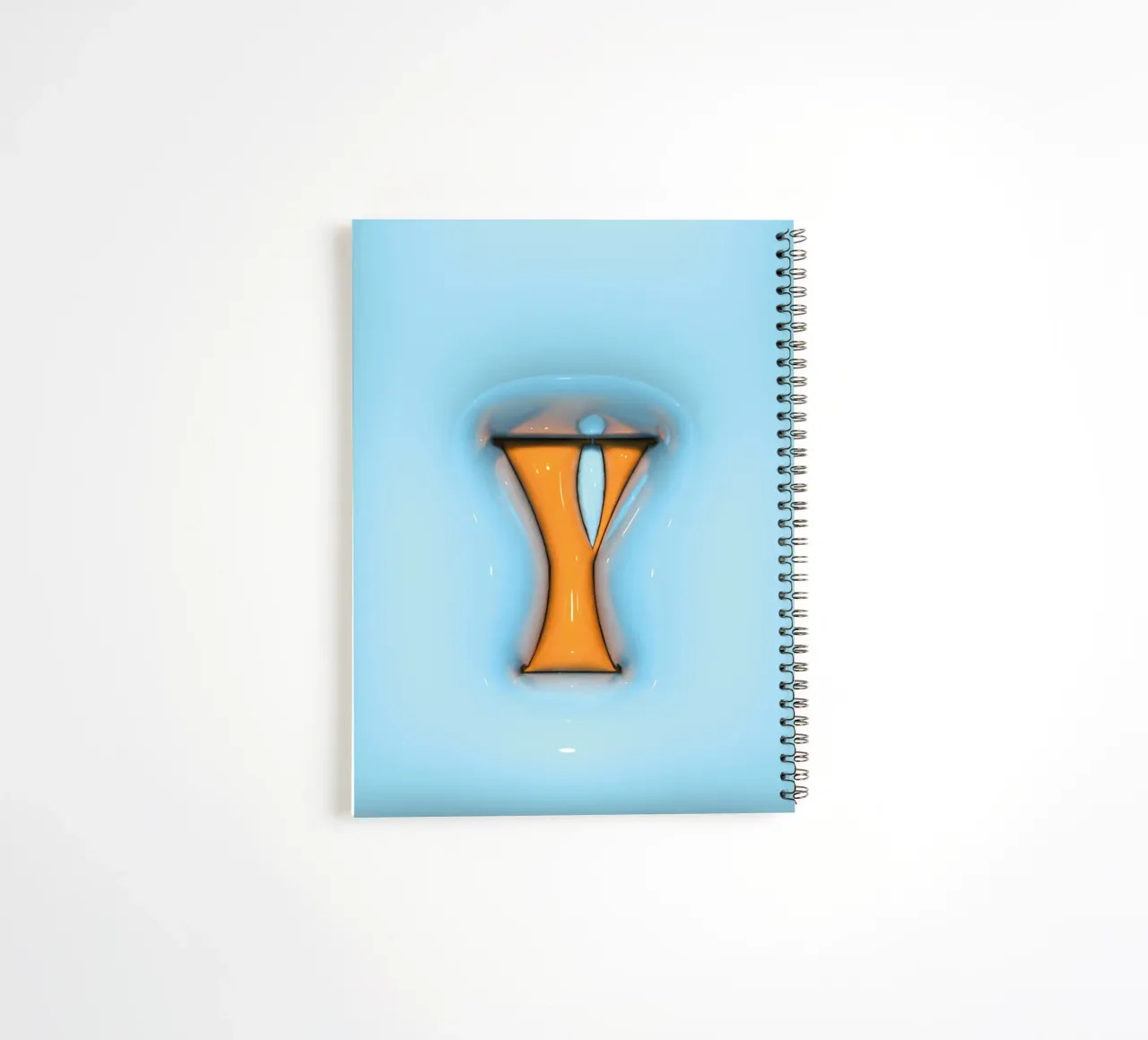 Bubblegum Inflate Initialen Y Blau Ringbuch von Malou-Studio