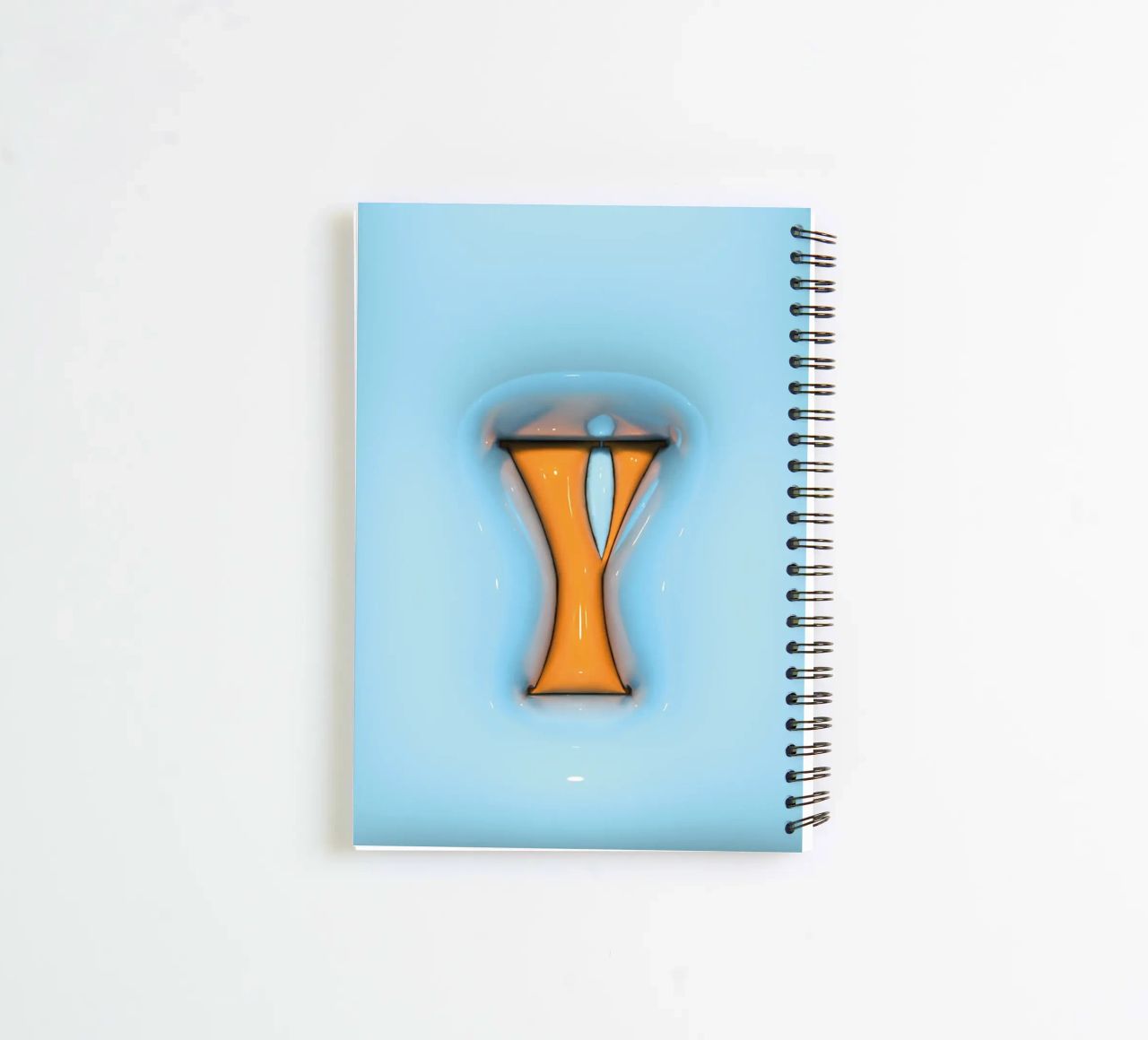 Bubblegum Inflate Initials Y Blue spiral notebook by Malou-Studio
