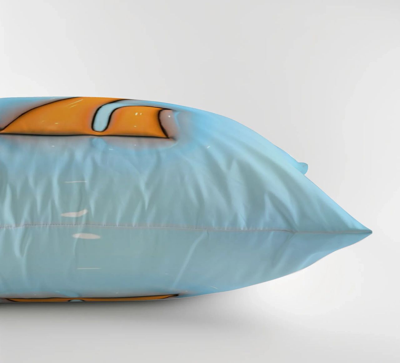 Bubblegum Inflate Initials Z Blue decorative cushion by Malou-Studio