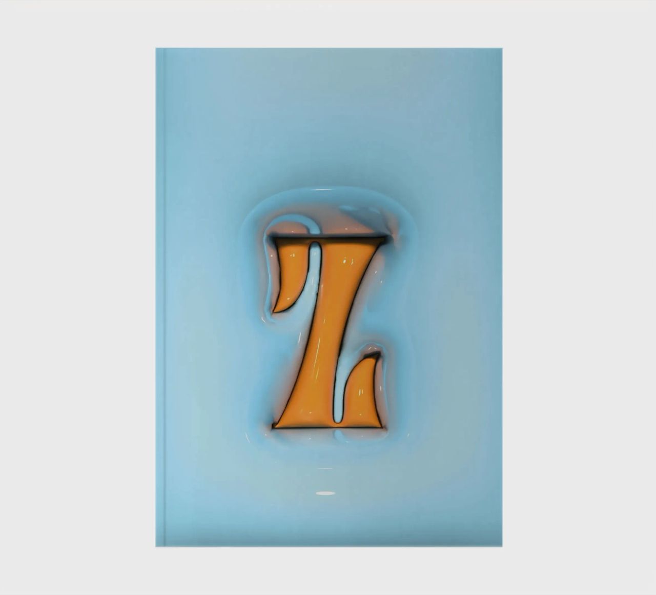Bubblegum Inflate Initials Z Blue notebook by Malou-Studio