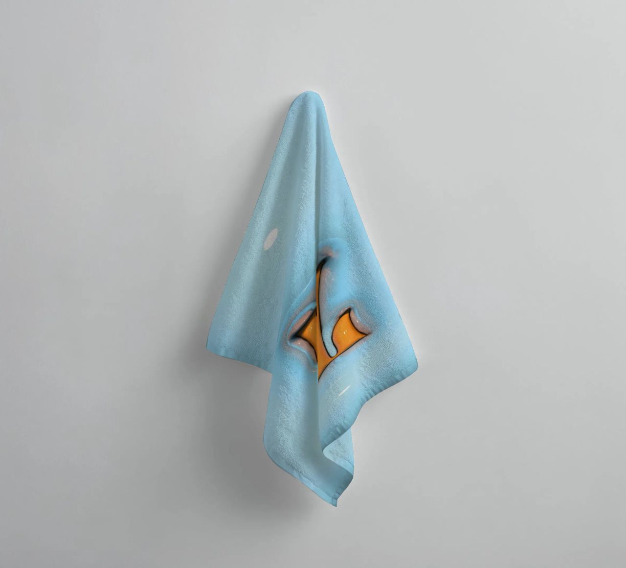 Bubblegum Inflate Initials Z Blue towel by Malou-Studio