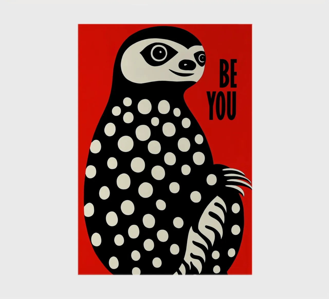 Be Yourself | Funny Sloth Pop Art Portrait notebook by Autofocus