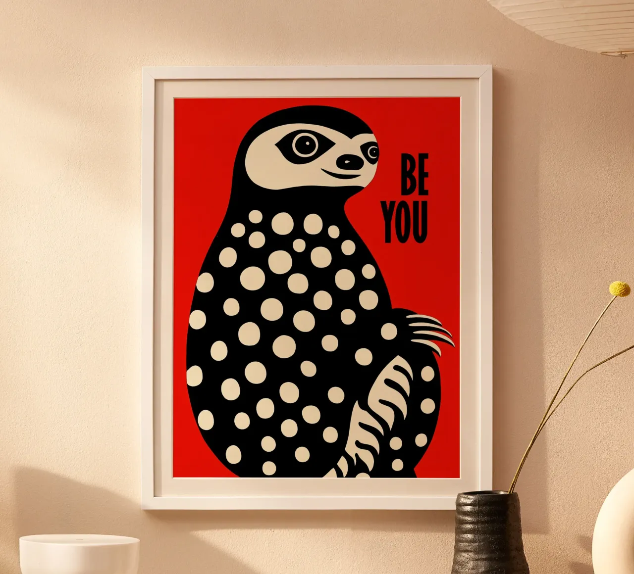 Be Yourself | Funny Sloth Pop Art Portrait hahnemühle by Autofocus