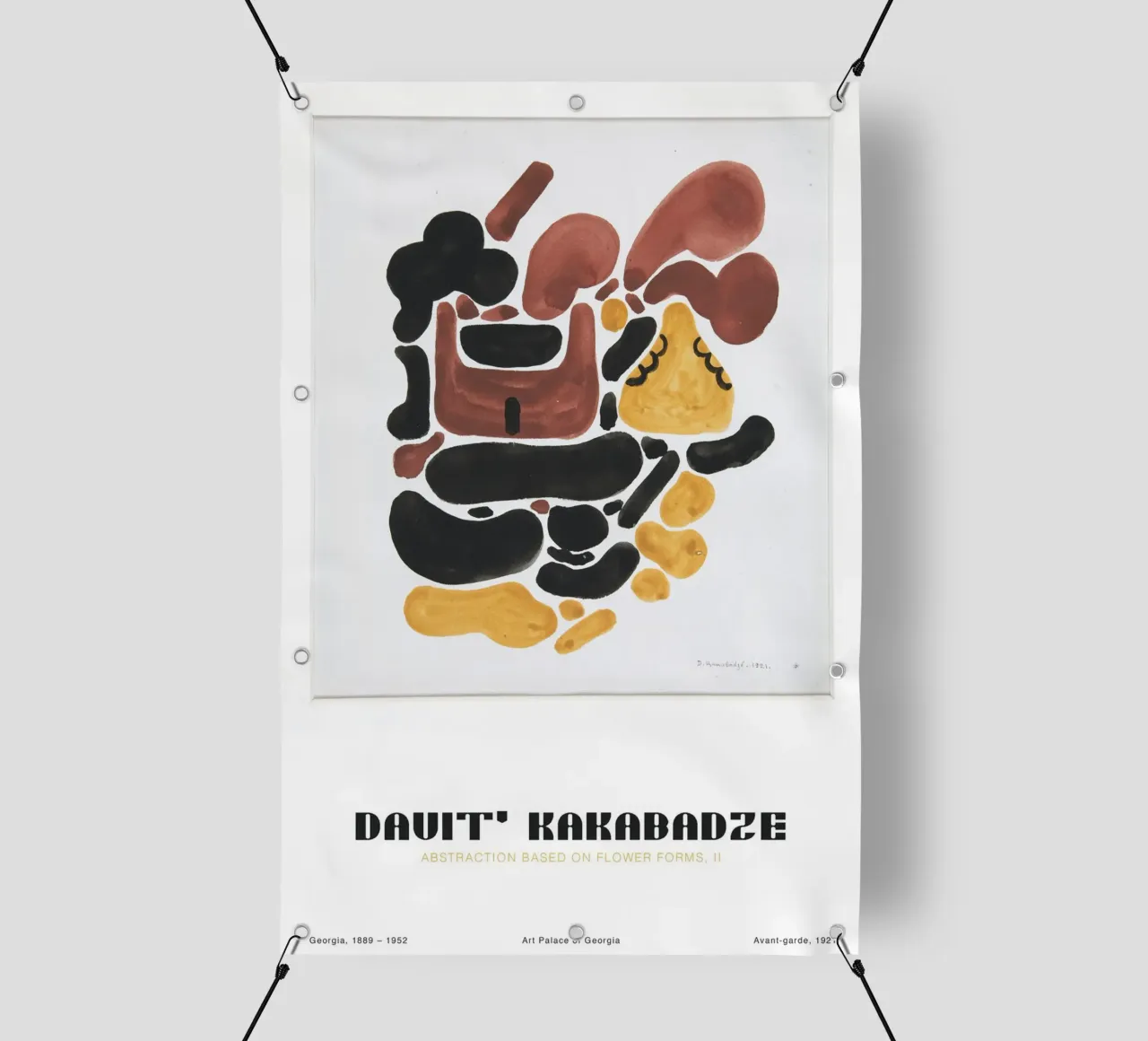 David Kakabadze - Abstraktion von floralen Formen II telo in pvc da Old Masters