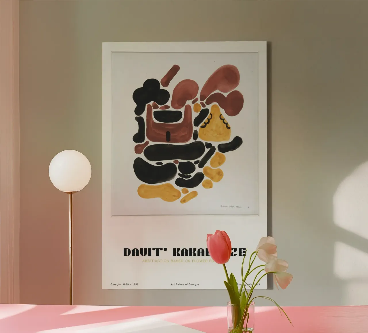 David Kakabadze - Abstraktion von floralen Formen II tela con Cornice a cassetta da Old Masters