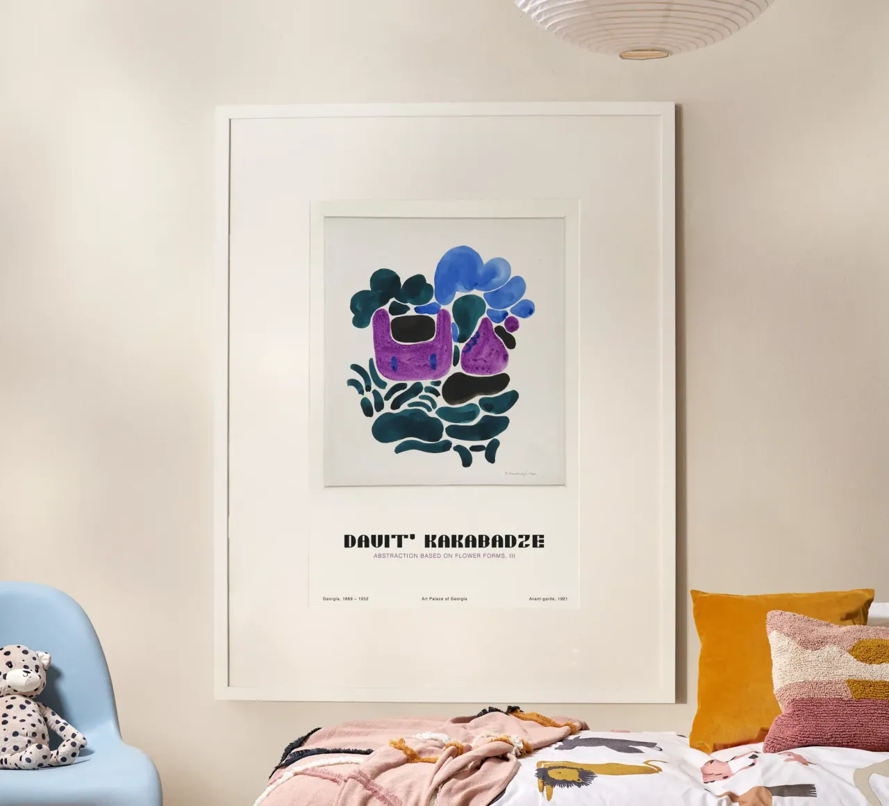 David Kakabadze - Abstraktion von floralen Formen III poster con telaio in plastica da Old Masters