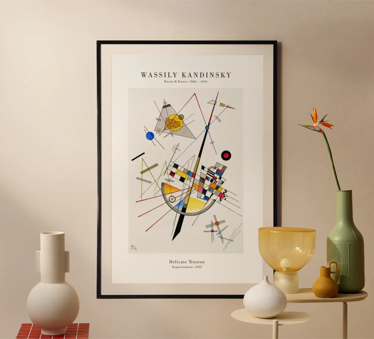 Wassily Kandinsky - Tensione delicata poster da Old Masters