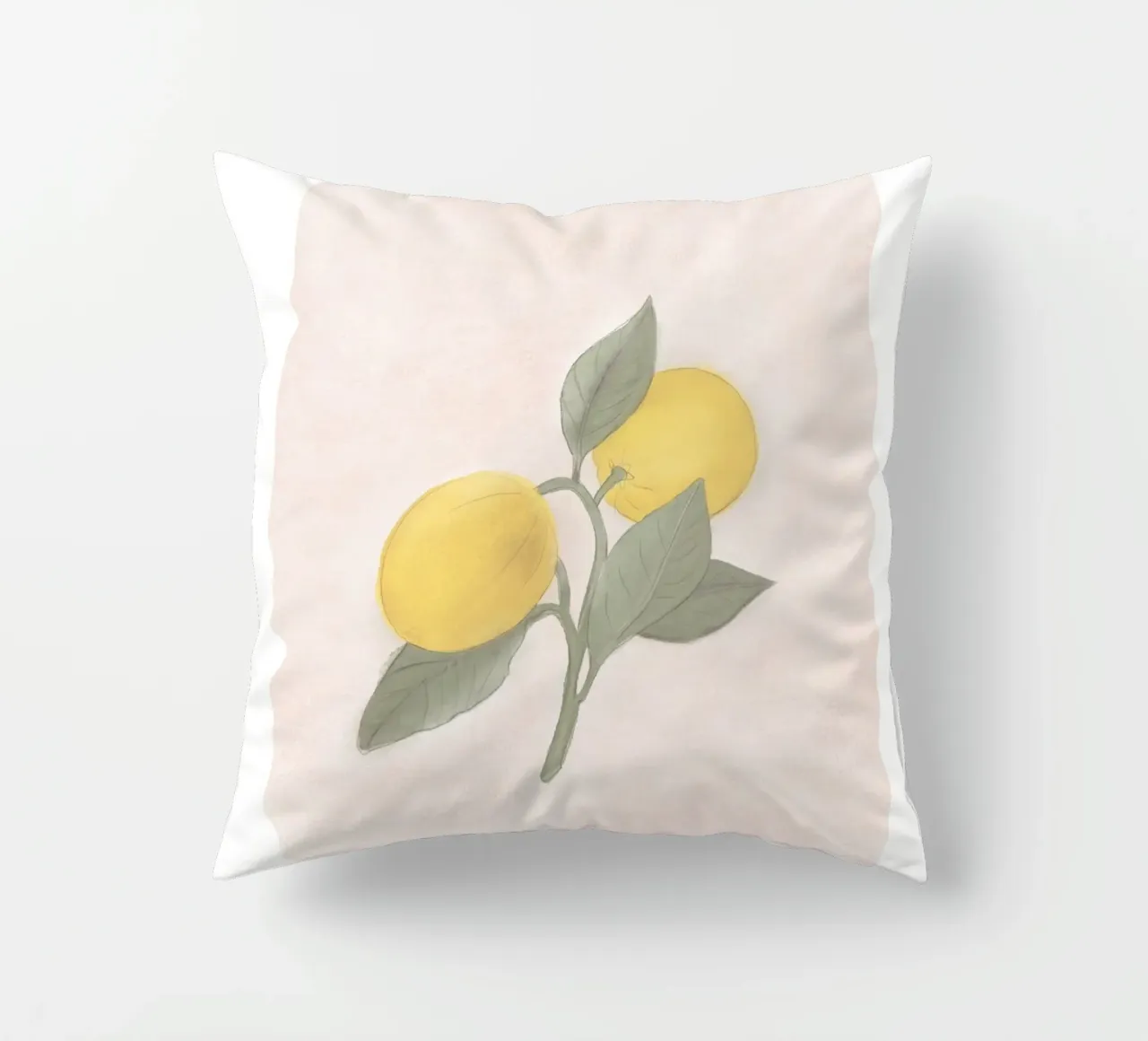 Limone francese del mercato contadino dipinto a mano cuscino da Bloomery Decor