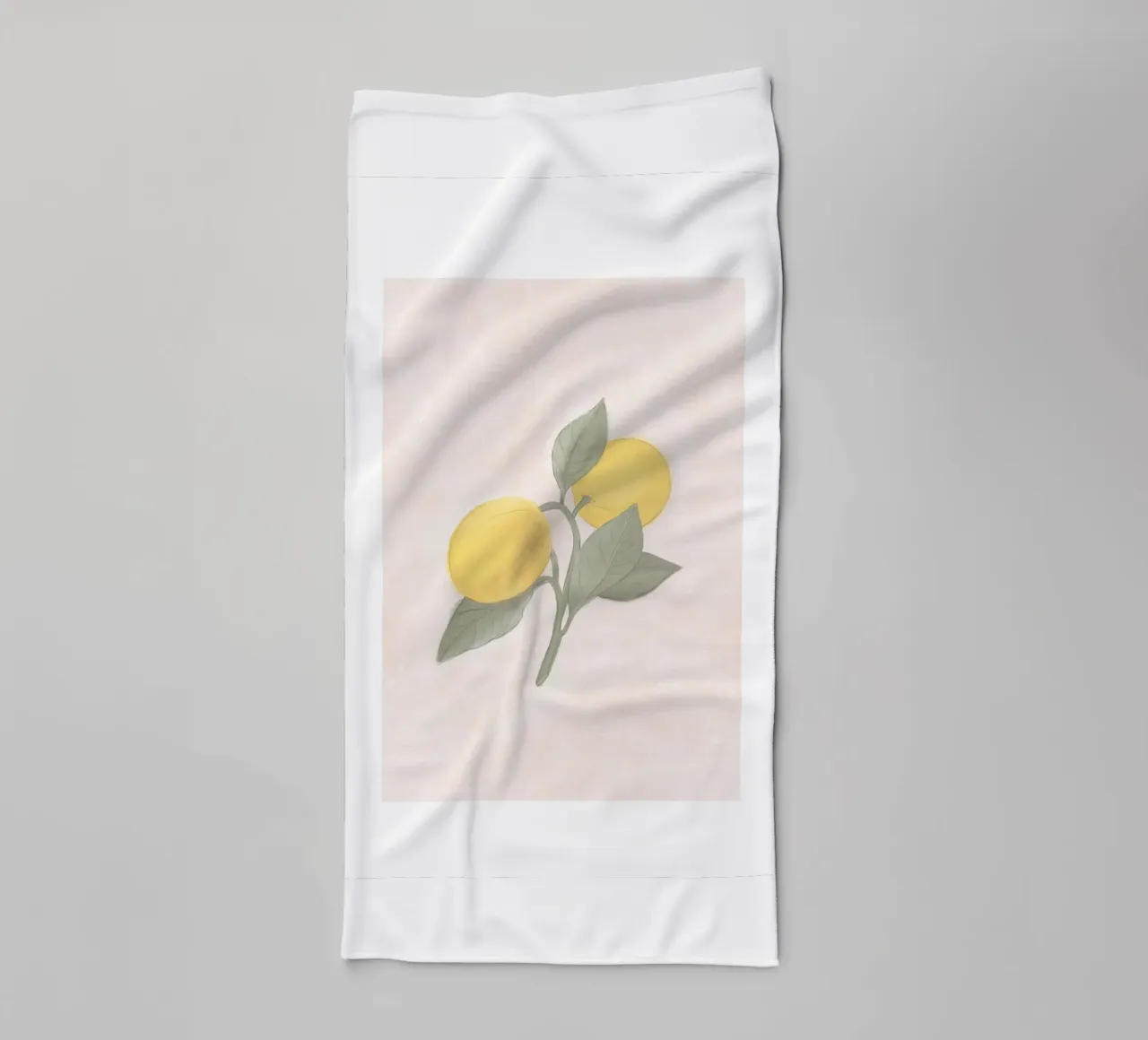 Handbemalte französische Zitrone vom Bauernmarkt Handtuch von Bloomery Decor