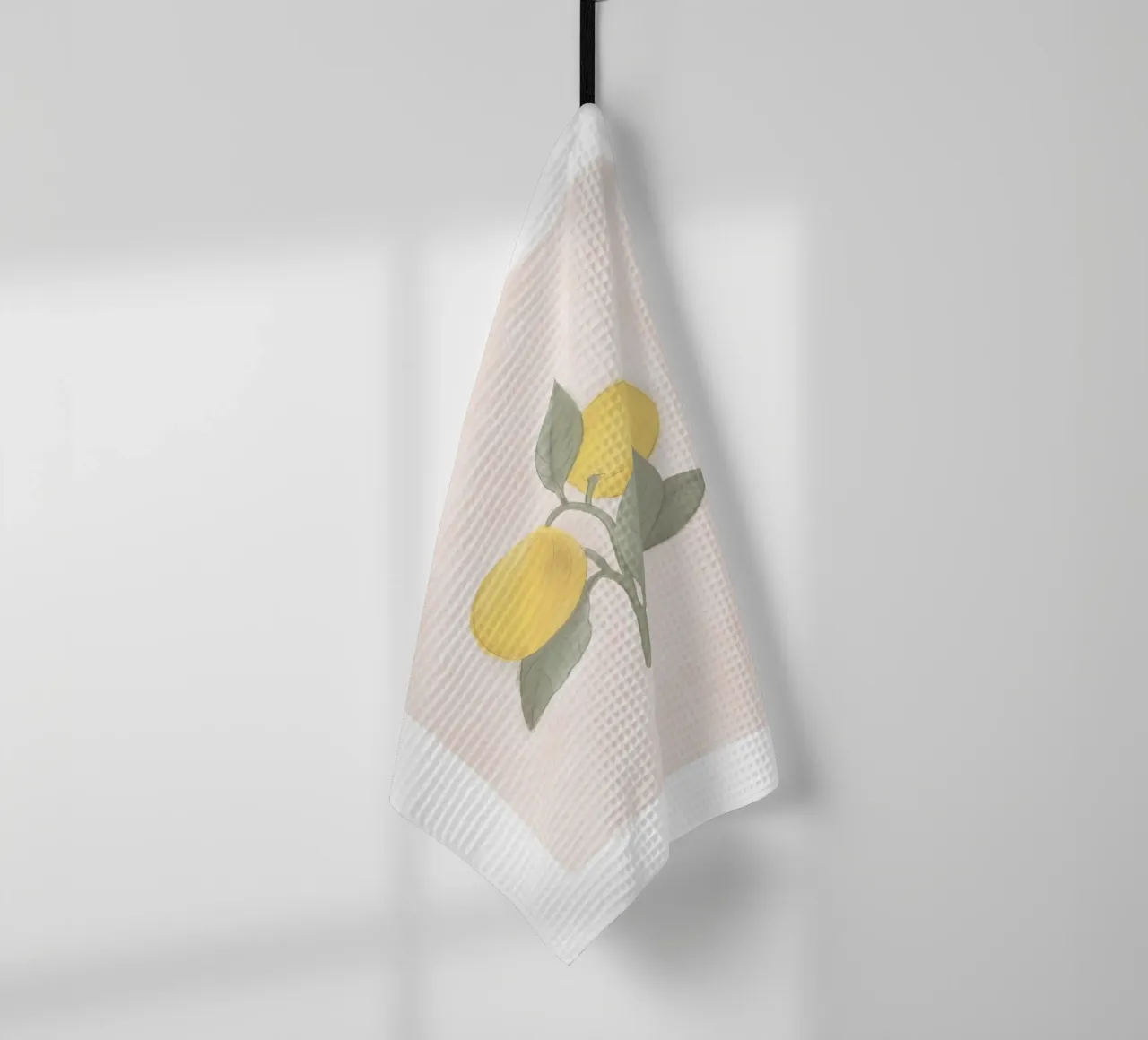 Handbemalte französische Zitrone vom Bauernmarkt Geschirrtuch von Bloomery Decor