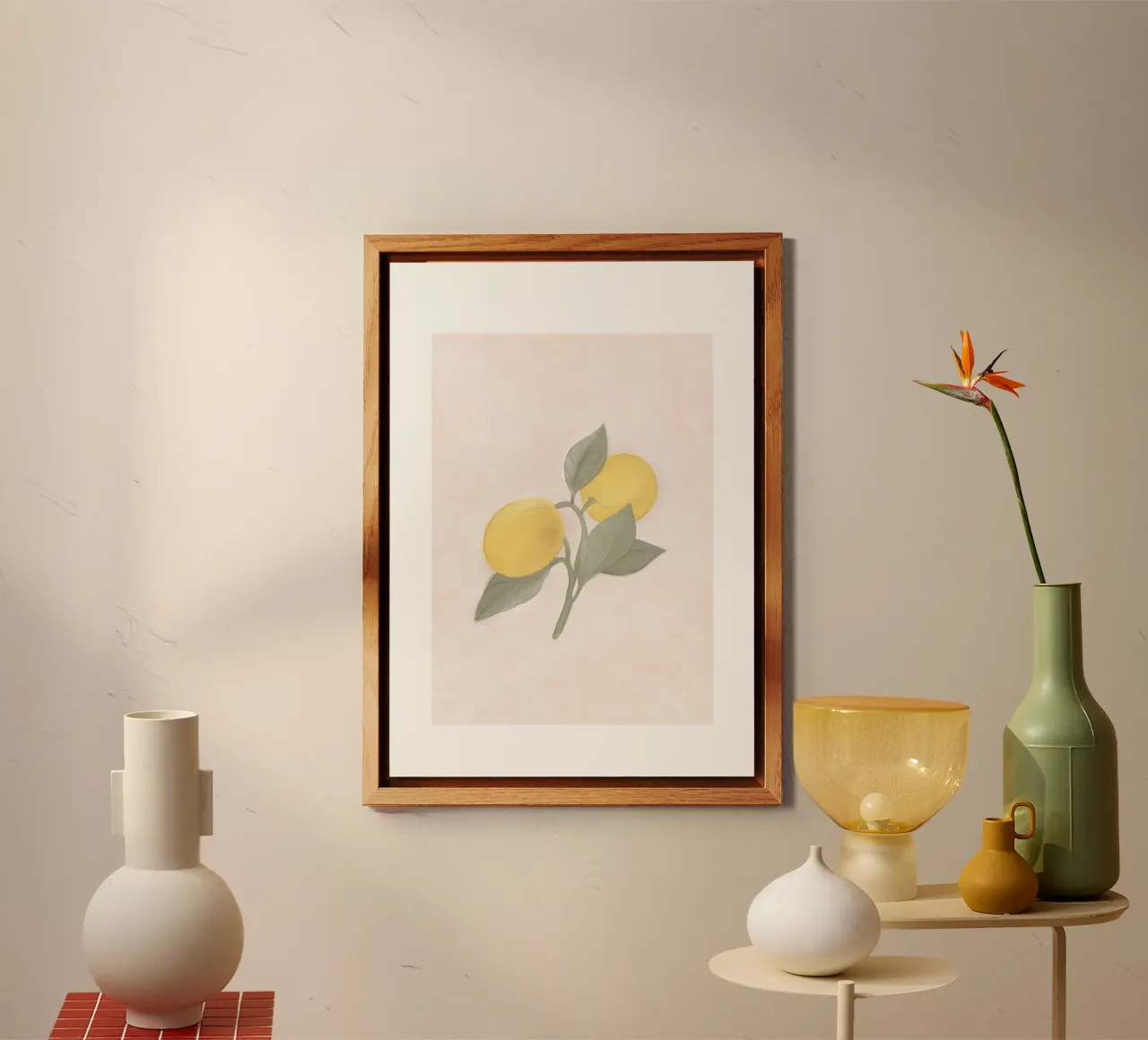 Limone francese del mercato contadino dipinto a mano alluminio dibond da Bloomery Decor