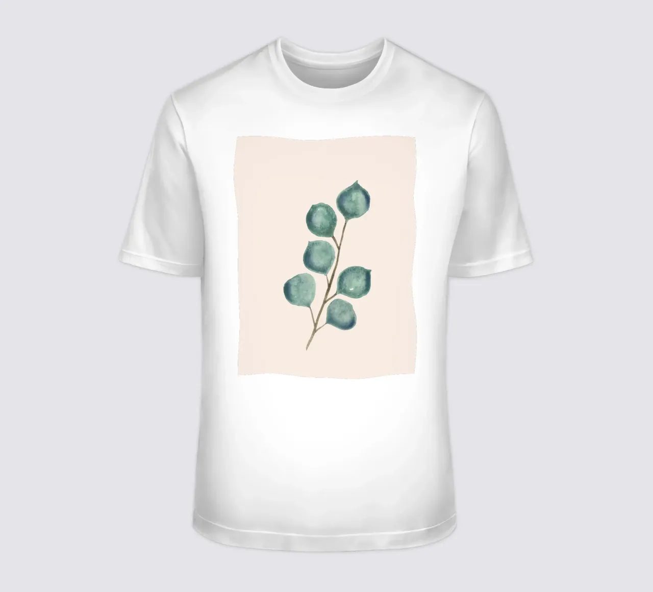 Handgemalter Eukaplytus-Zweig in Aquarelltechnik T-Shirt von Bloomery Decor
