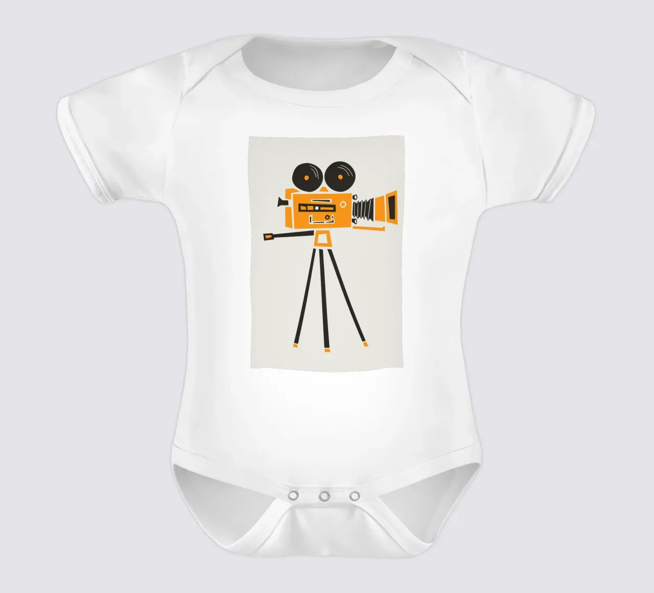 Luci, telecamera... body neonato maniche corte da Fox & Velvet
