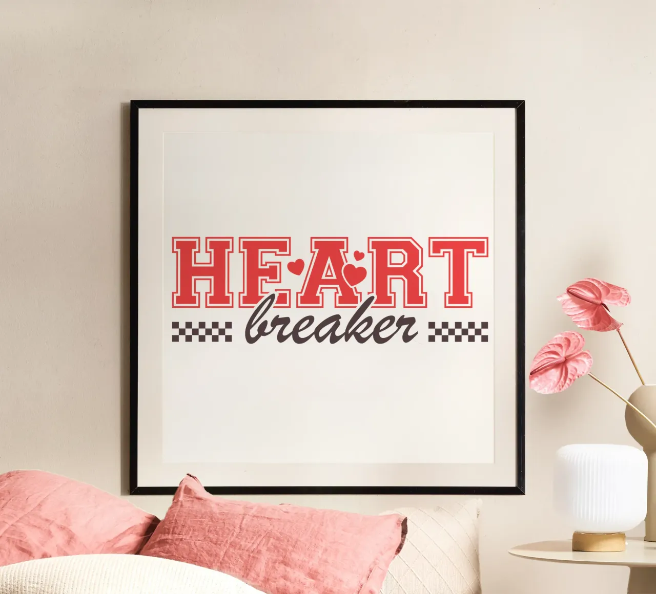 HEART breaker poster con telaio in plastica da edsonramosart