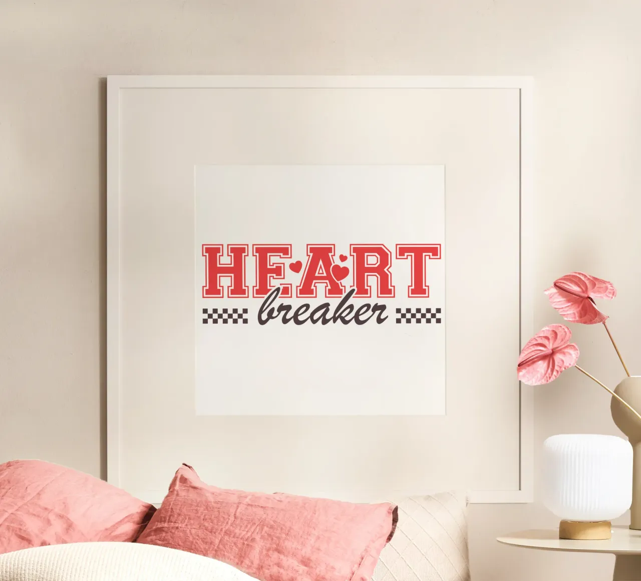 HEART breaker poster con telaio in plastica da edsonramosart