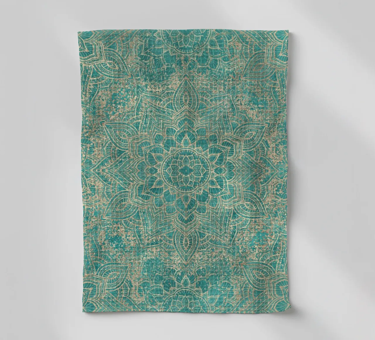 Mandala joya Boho azul celeste paño de cocina de Bloomery Decor