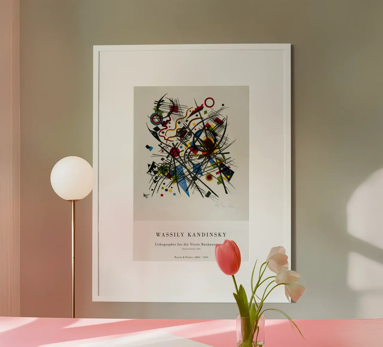 Wassily Kandinsky - Lithographie vierte Bauhausmappe poster da Old Masters