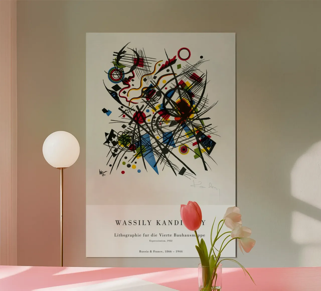 Wassily Kandinsky - Lithographie vierte Bauhausmappe poster da Old Masters