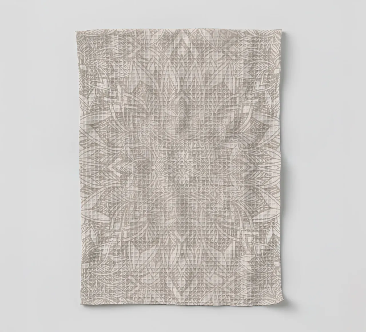 Elegant art deco mandala geometry tea towel by Bloomery Decor