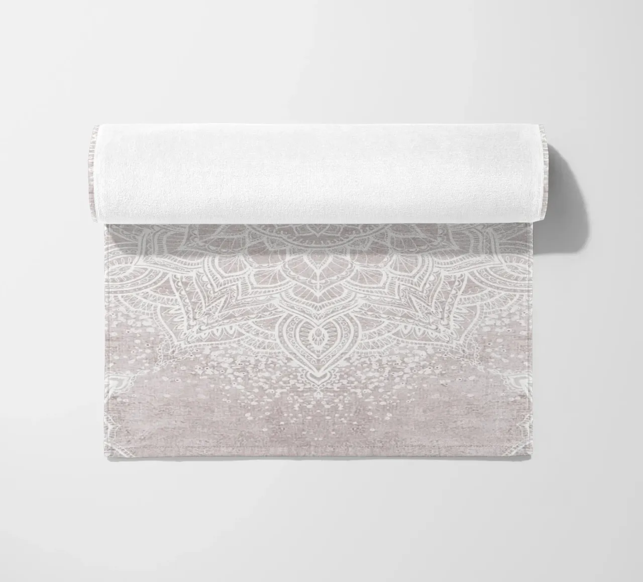 Mandala vintage soft boho - blush neutro telo mare da Bloomery Decor