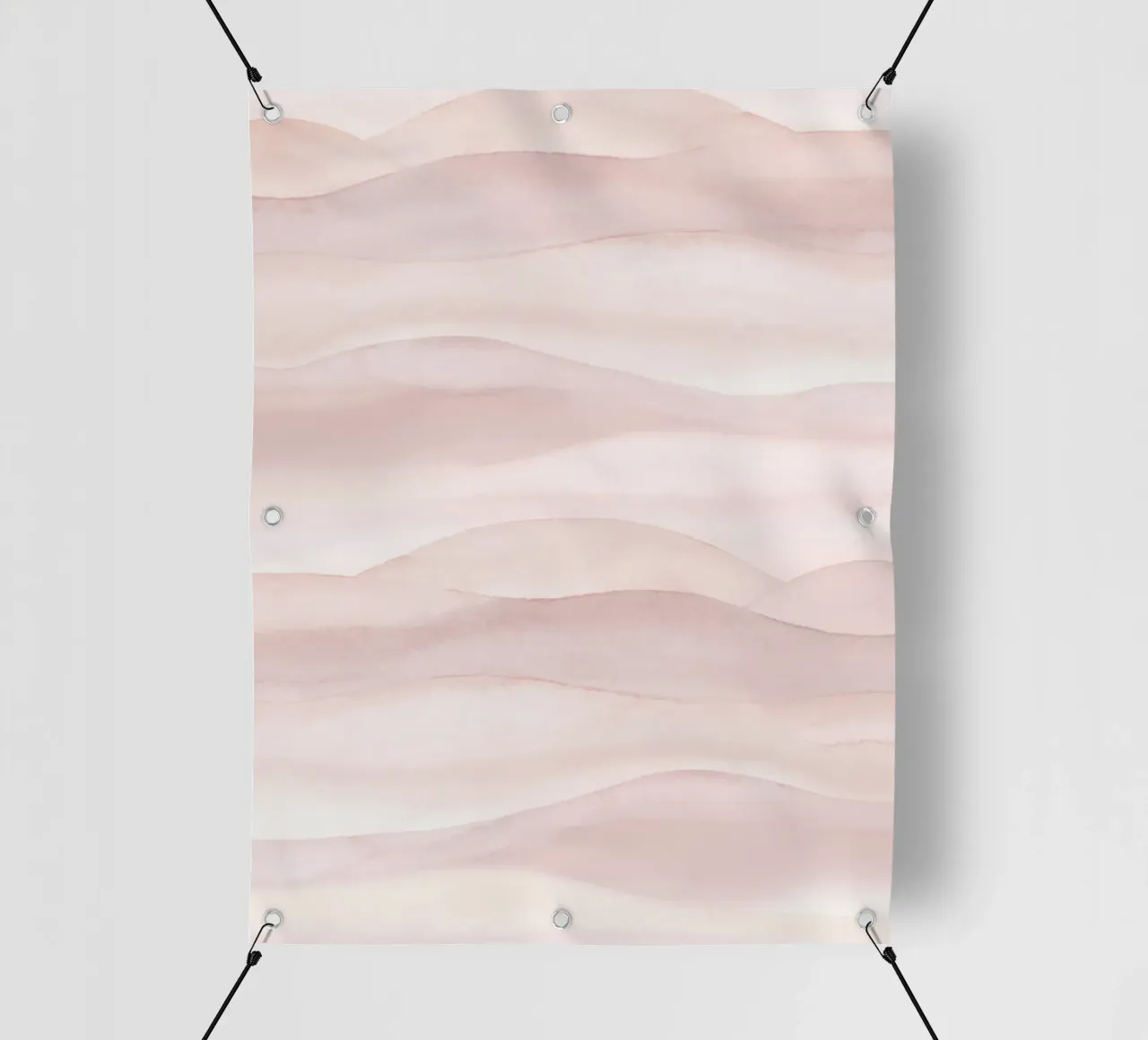 Boho aquarel ombre zachte blush pvc-zeil van Bloomery Decor