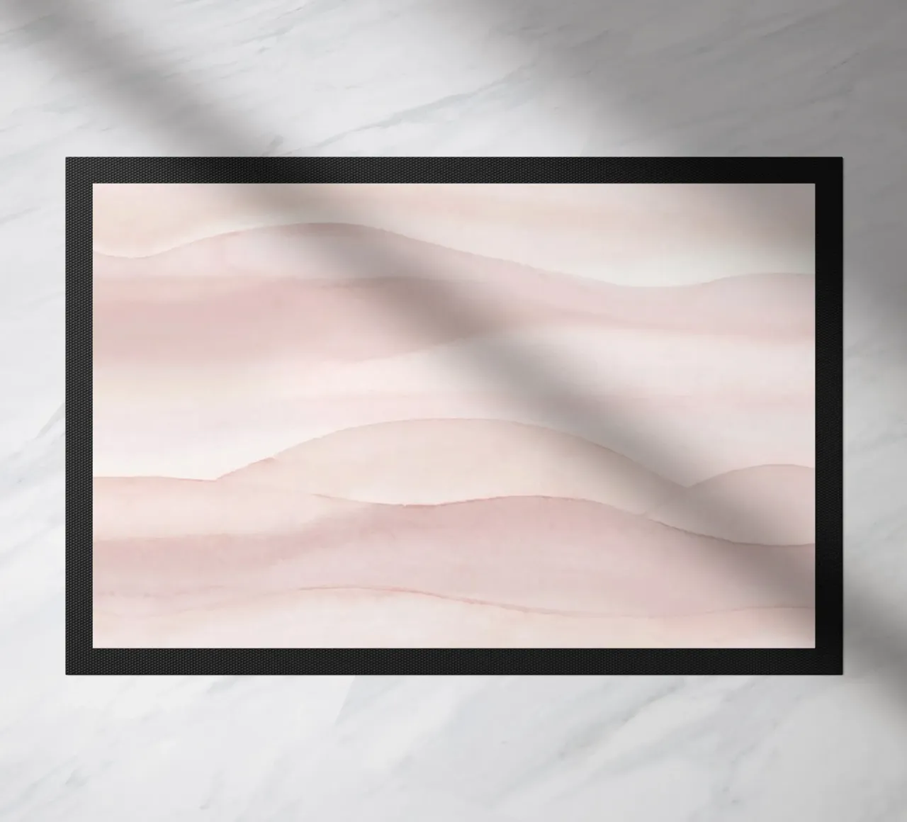 Boho Aquarell ombre soft blush Fußmatte von Bloomery Decor