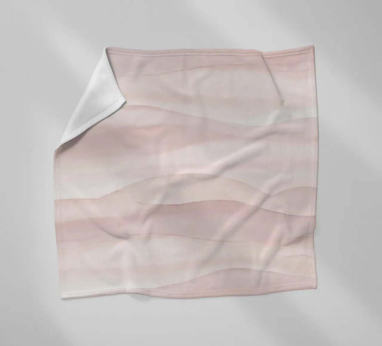 Boho Aquarell ombre soft blush Fleecedecke von Bloomery Decor