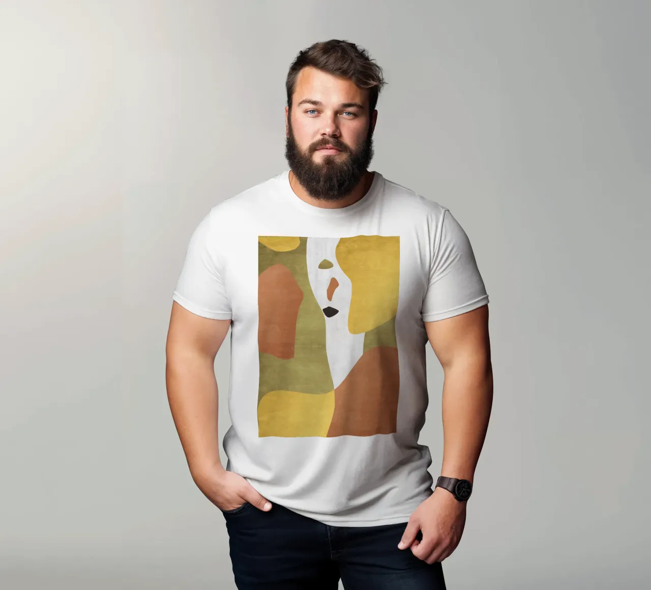 Abstract forms in earthy tones t-shirt da LisaArtes