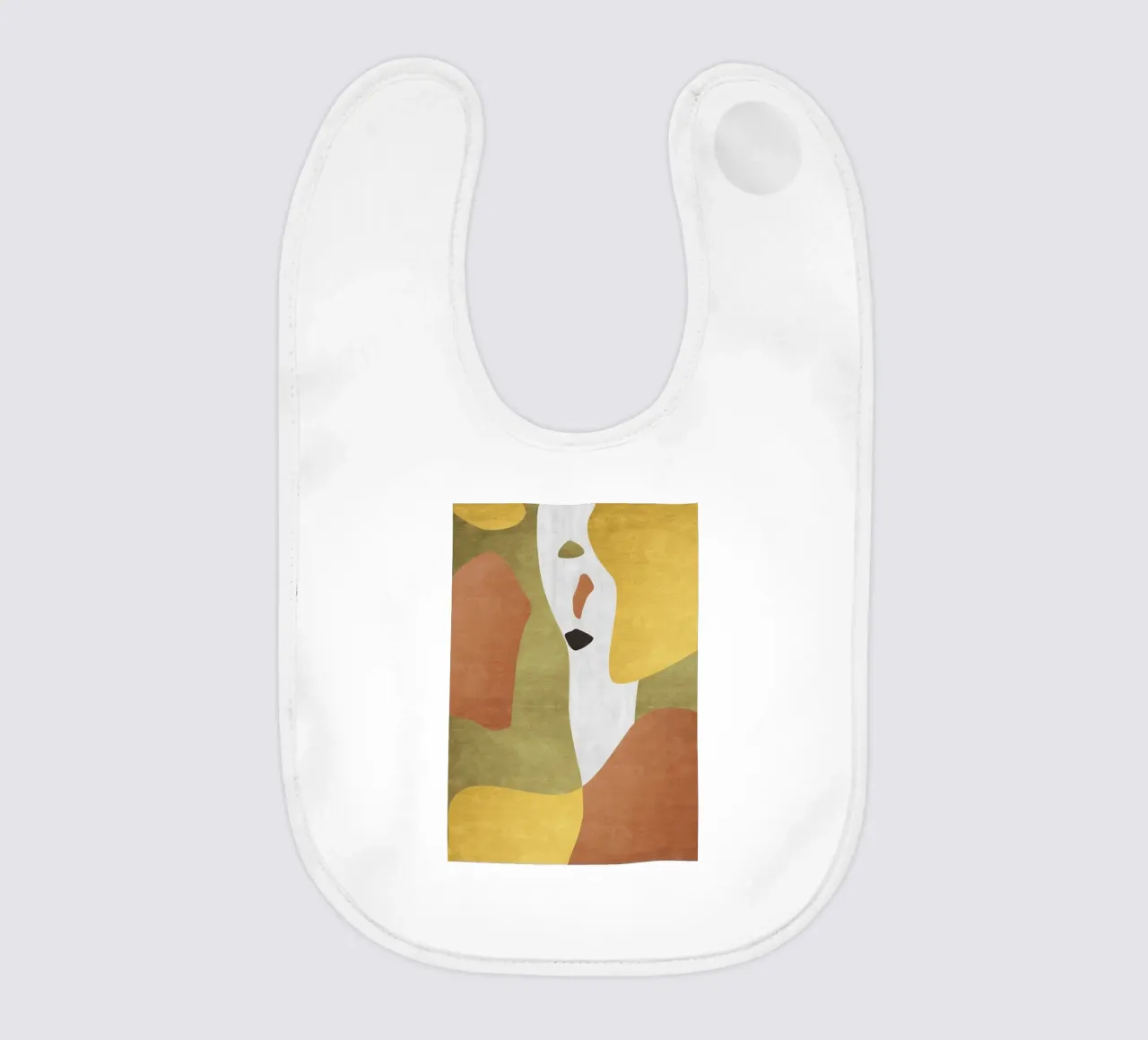 Abstract forms in earthy tones babero de LisaArtes
