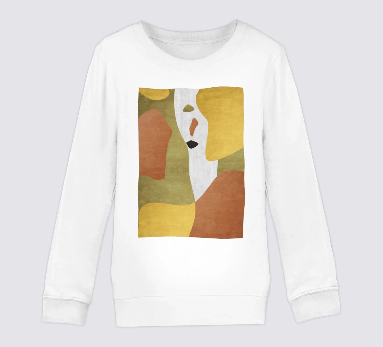 Abstract forms in earthy tones felpa bambino da LisaArtes