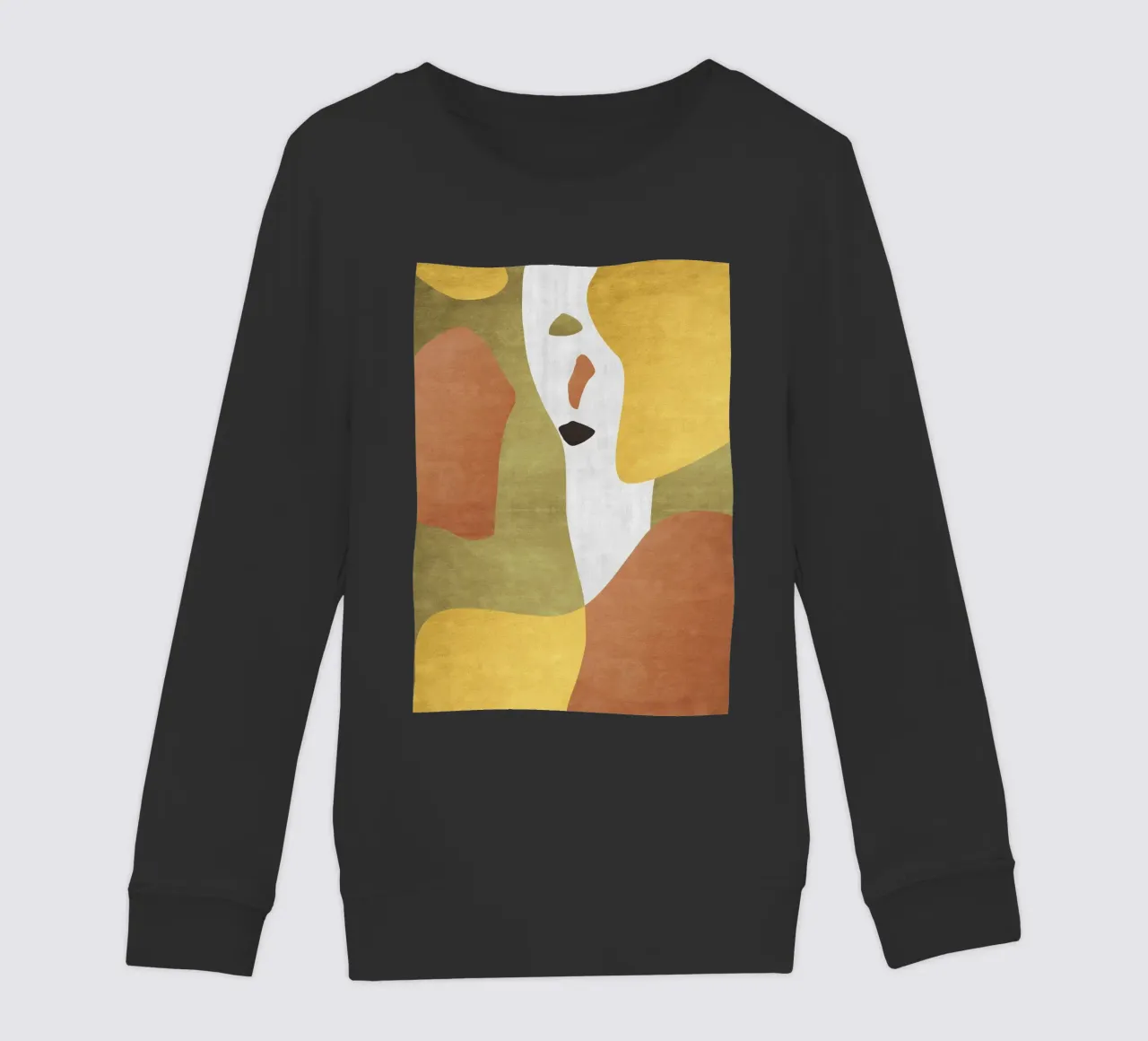 Abstract forms in earthy tones felpa bambino da LisaArtes