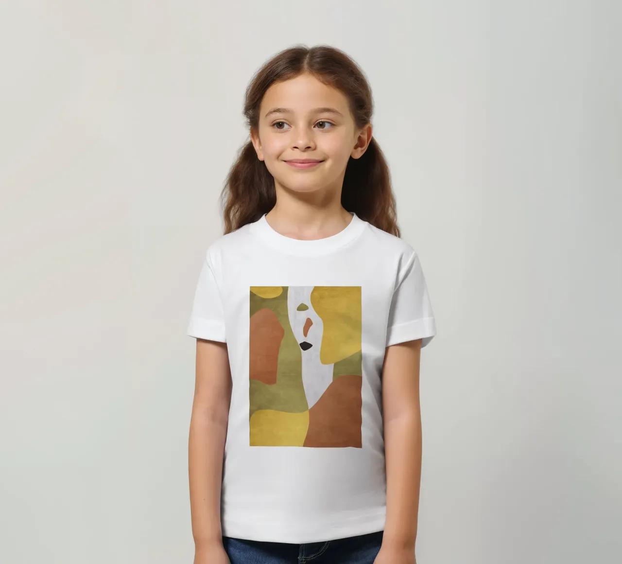 Abstract forms in earthy tones t-shirt bambini da LisaArtes