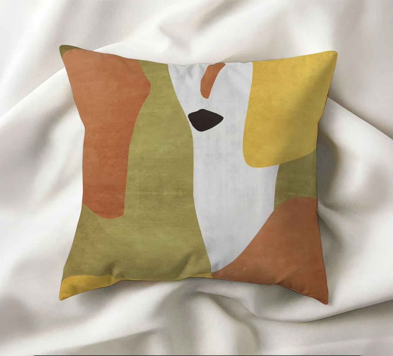 Abstract forms in earthy tones cuscino da LisaArtes