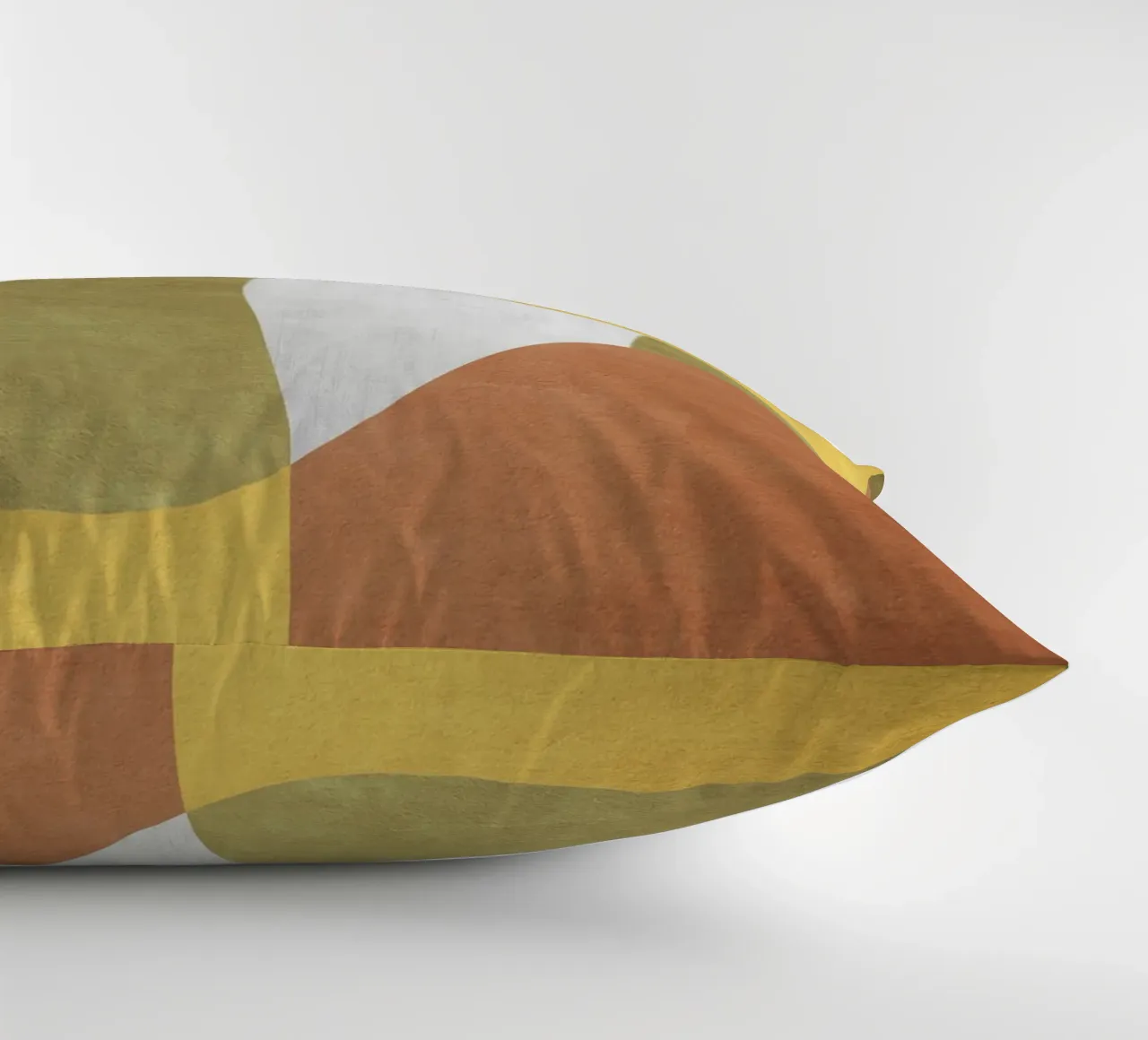 Abstract forms in earthy tones decorative cushion by LisaArtes