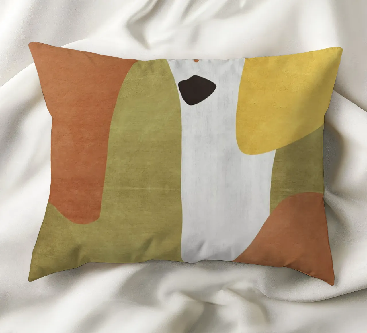 Abstract forms in earthy tones cuscino da LisaArtes