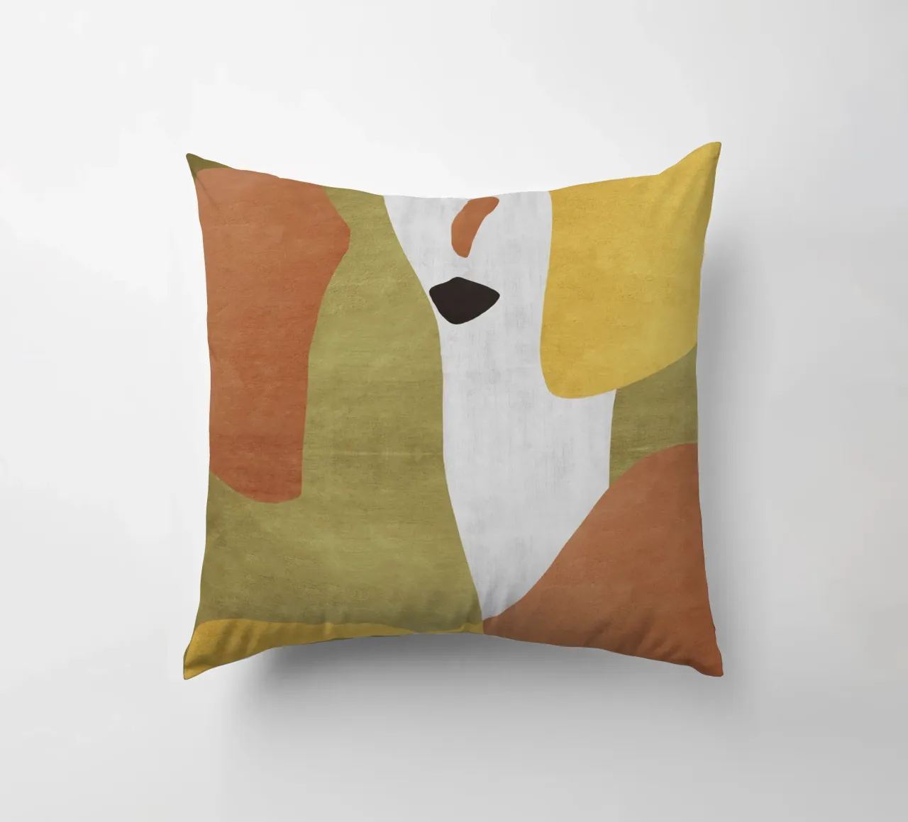 Abstract forms in earthy tones cuscino da LisaArtes