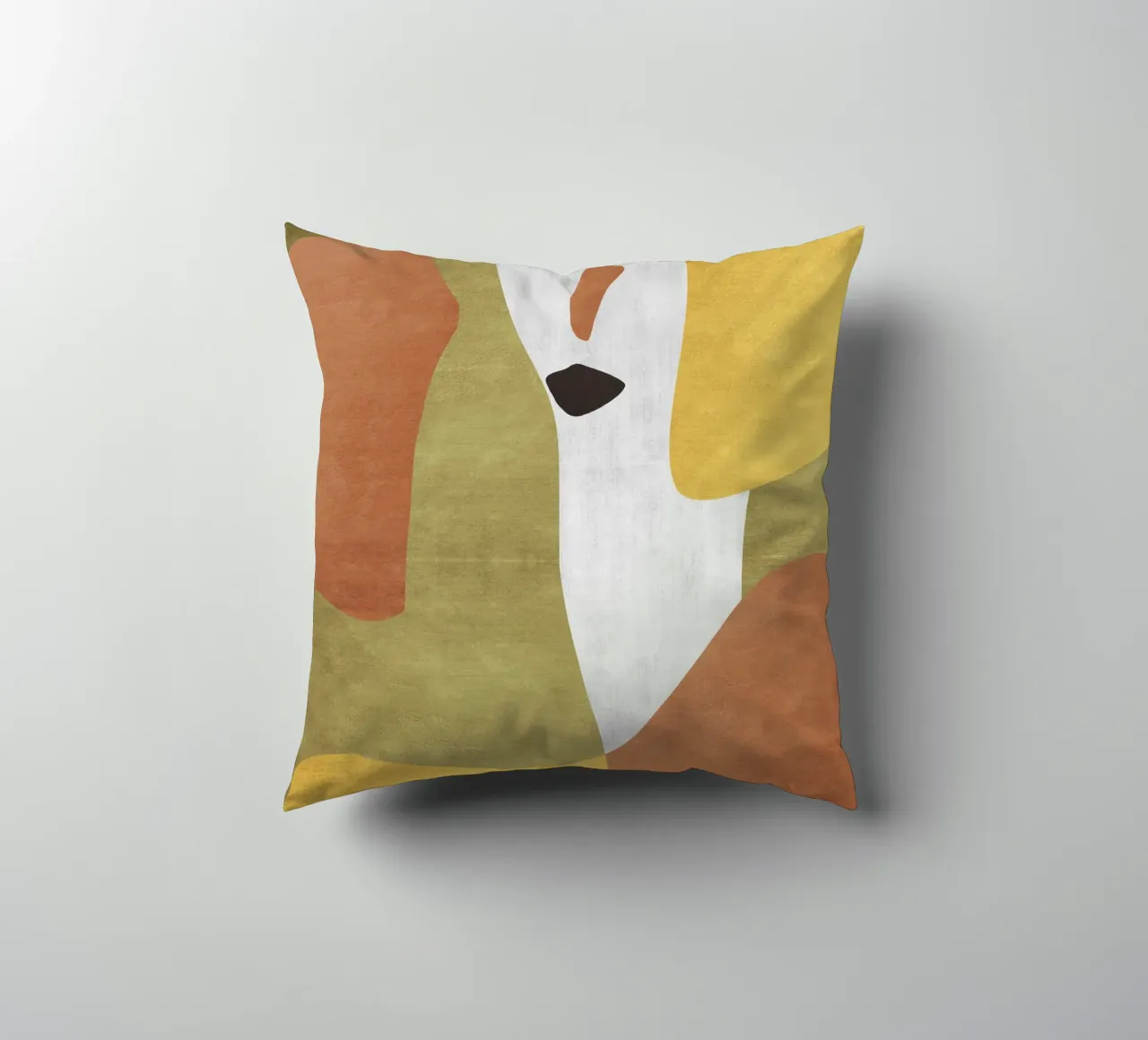 Abstract forms in earthy tones cuscino da LisaArtes