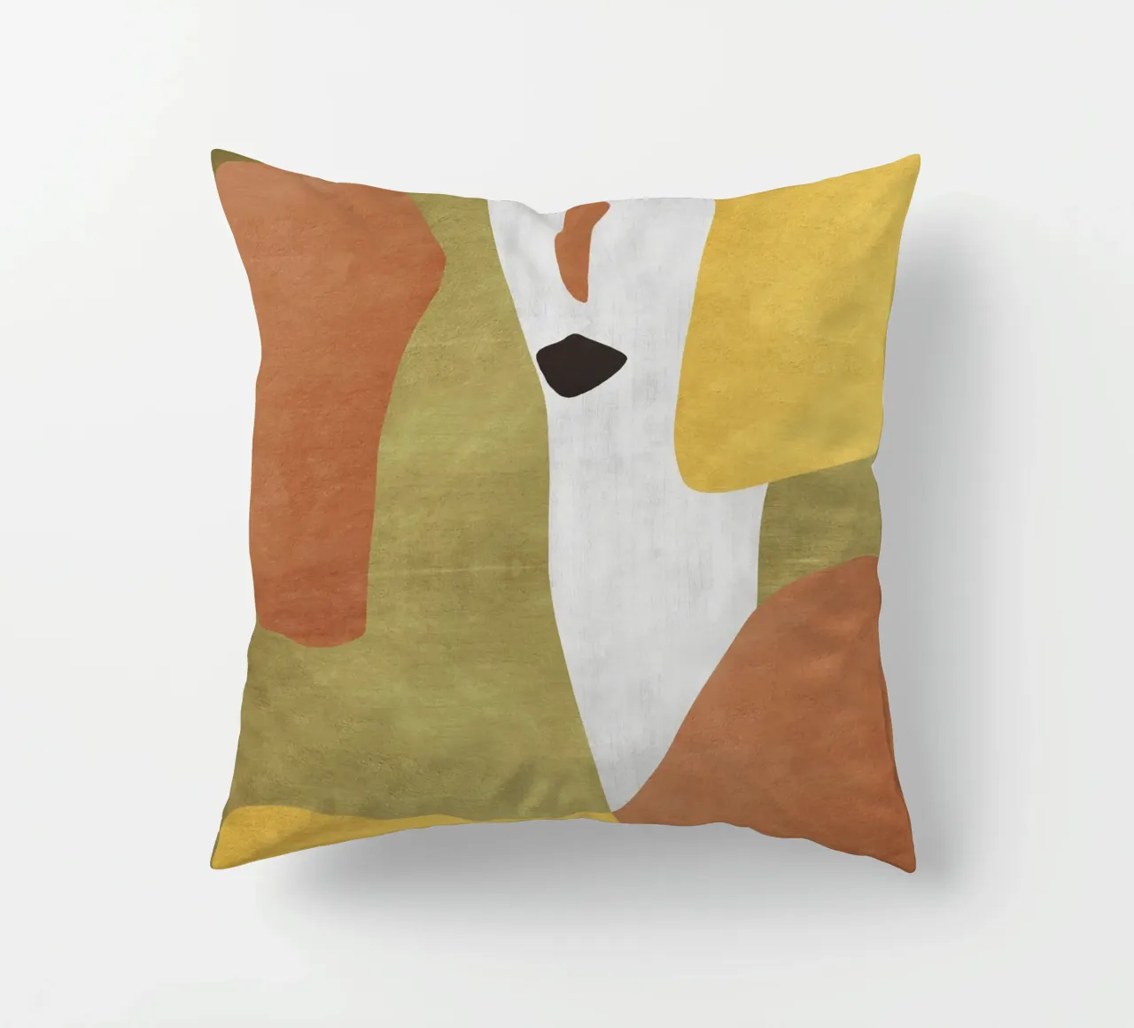 Abstract forms in earthy tones cuscino da LisaArtes
