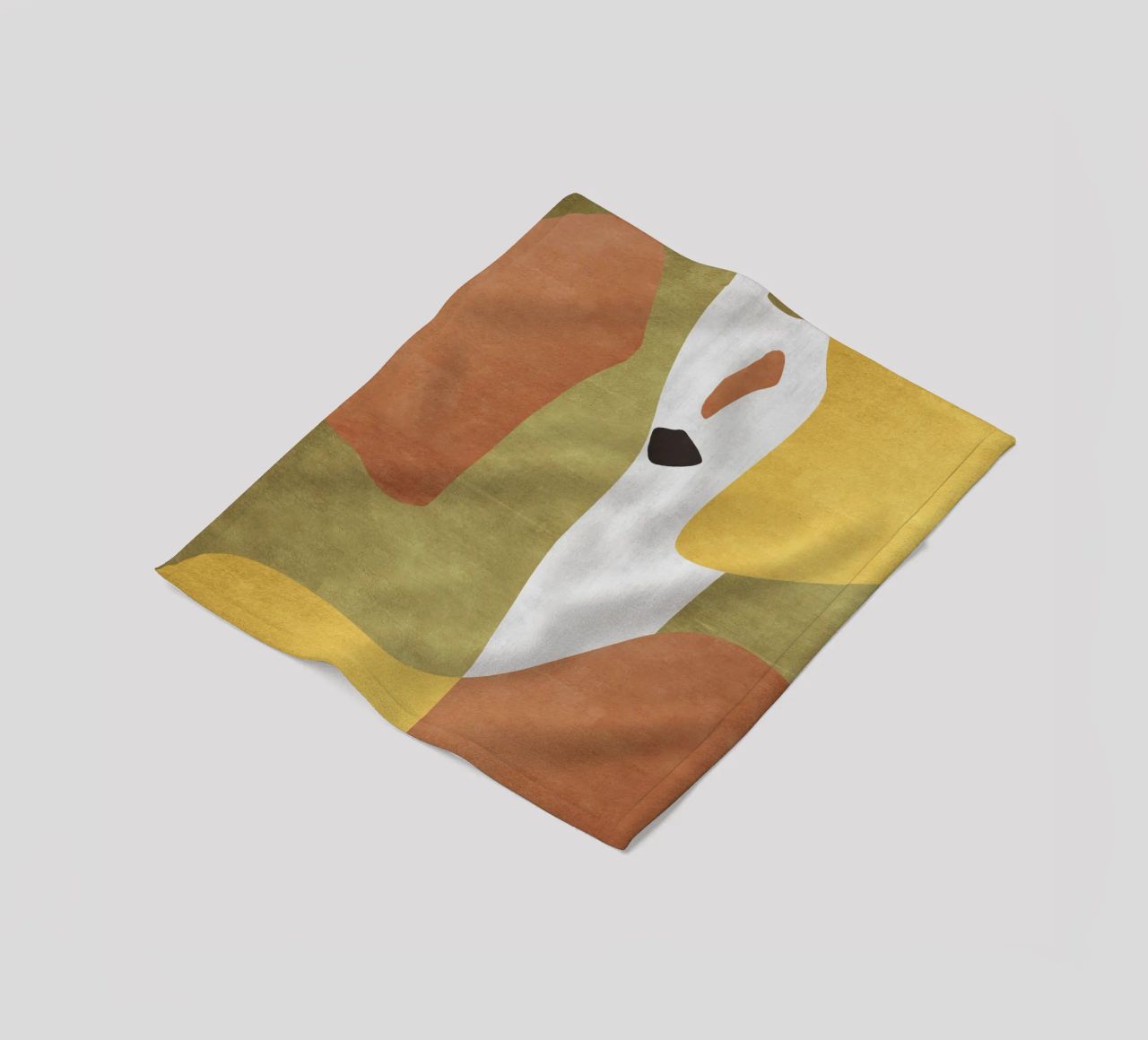 Abstract forms in earthy tones fleece blanket by LisaArtes