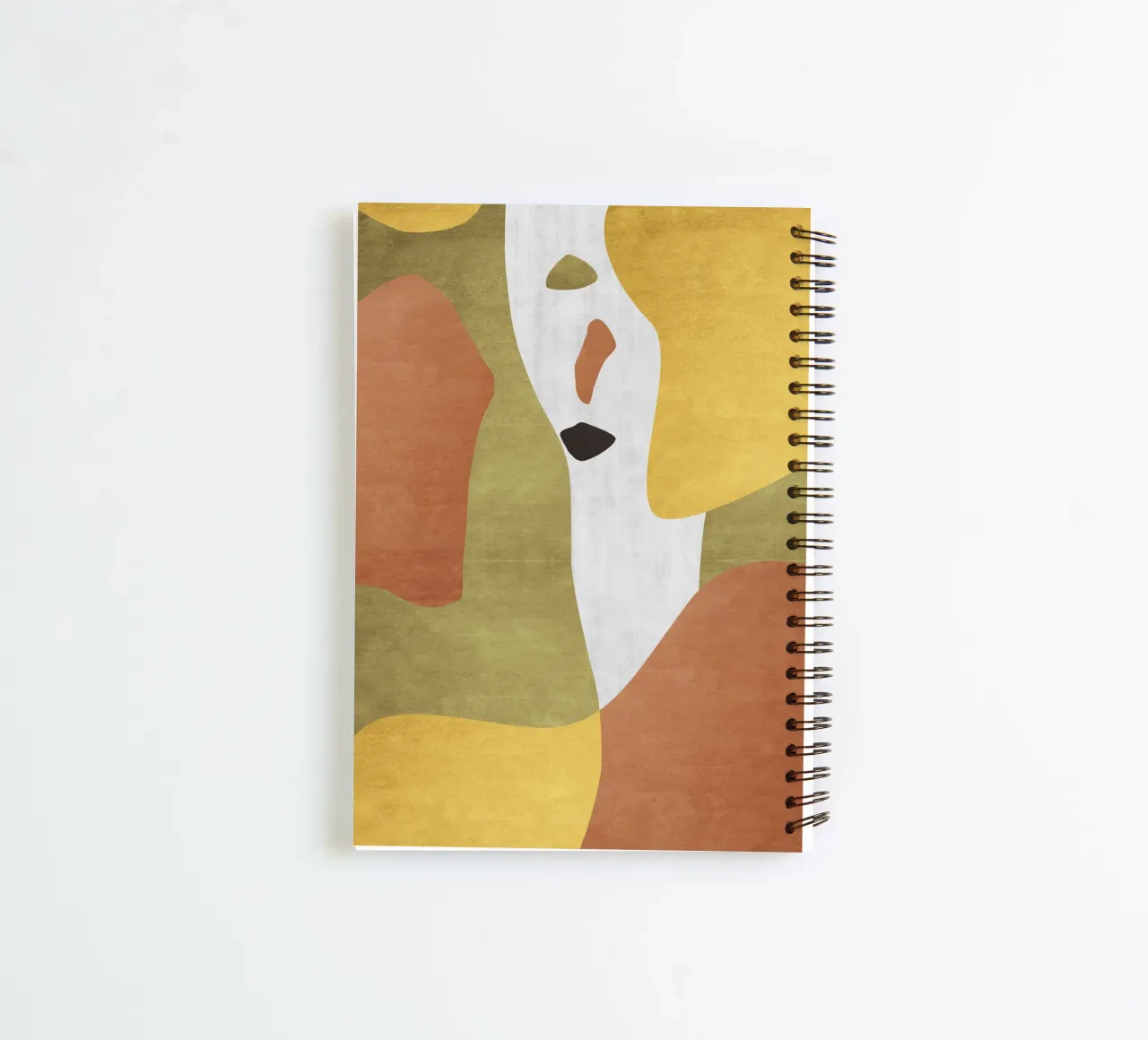 Abstract forms in earthy tones spiral notebook by LisaArtes