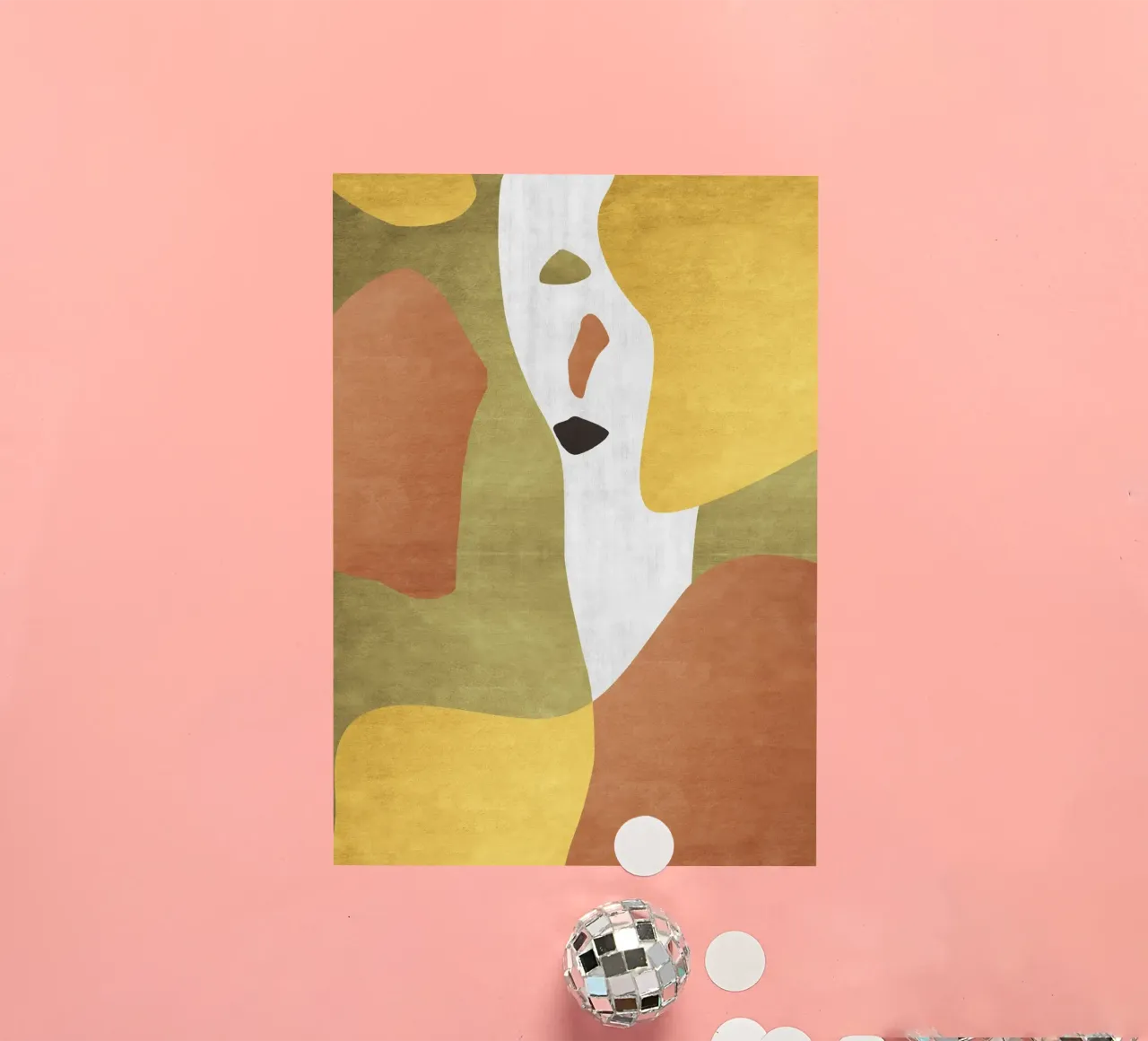 Abstract forms in earthy tones adesivo da LisaArtes