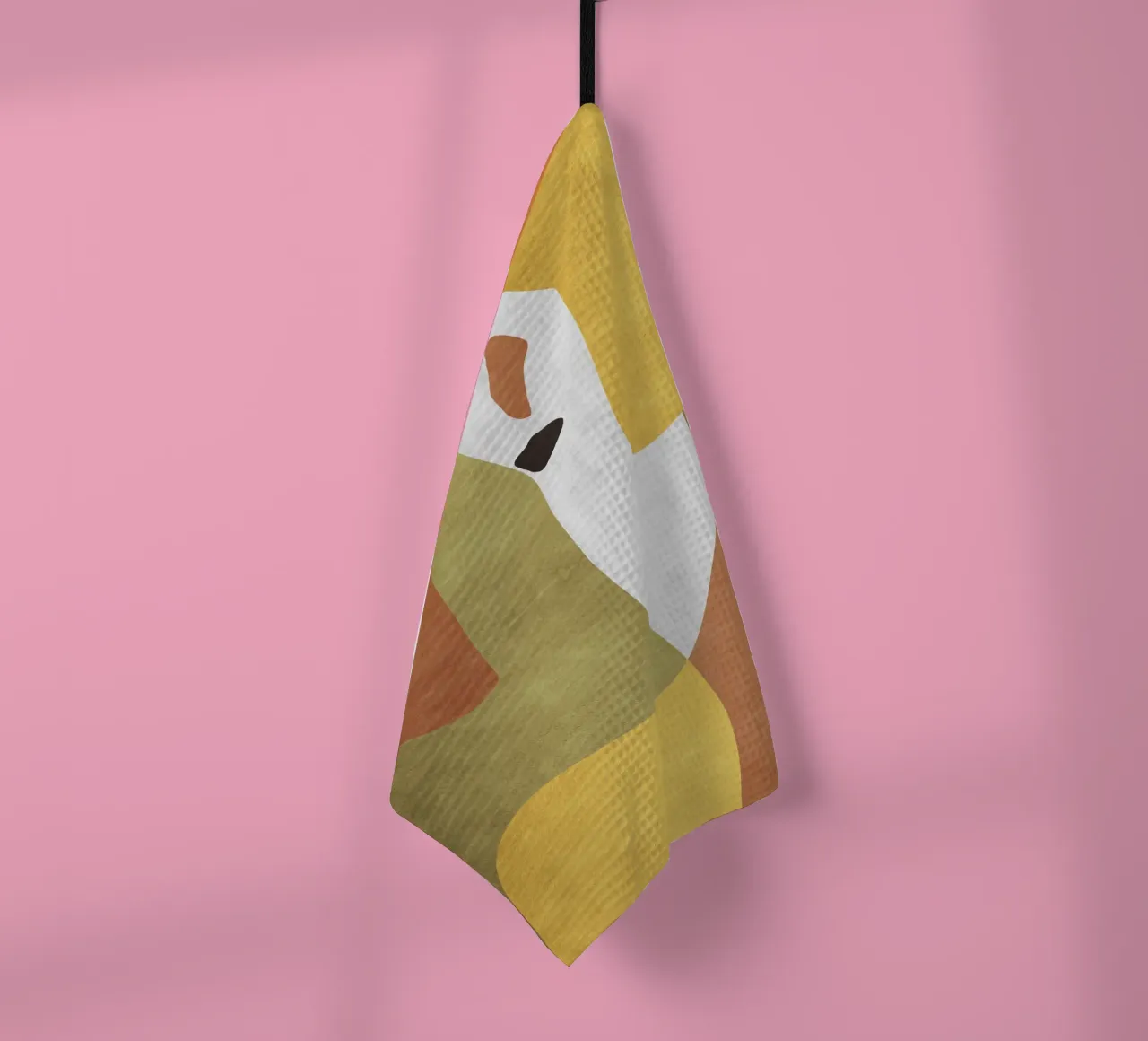 Abstract forms in earthy tones torchon de LisaArtes