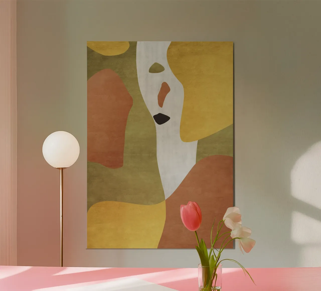 Abstract forms in earthy tones pannello forex da LisaArtes