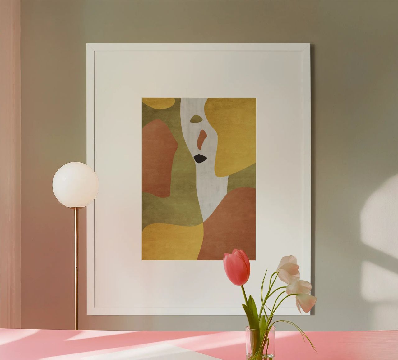 Abstract forms in earthy tones poster de LisaArtes