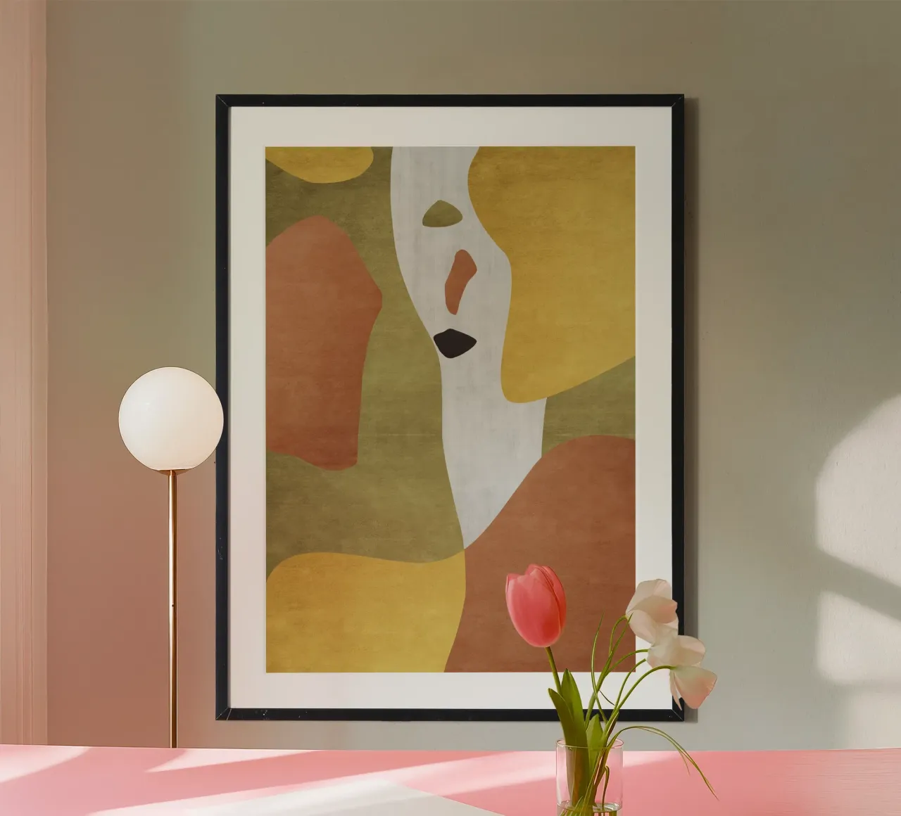 Abstract forms in earthy tones hahnemühle de LisaArtes