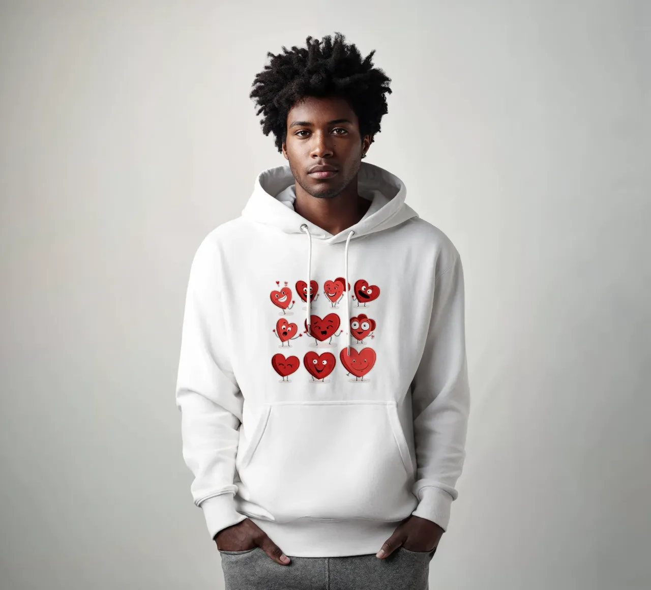 Valentine Hearts hoodie by Motivate-Today